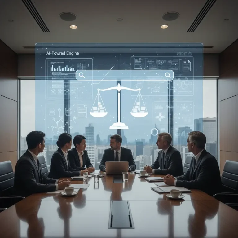 Business leaders reviewing AI search fair‑use implications