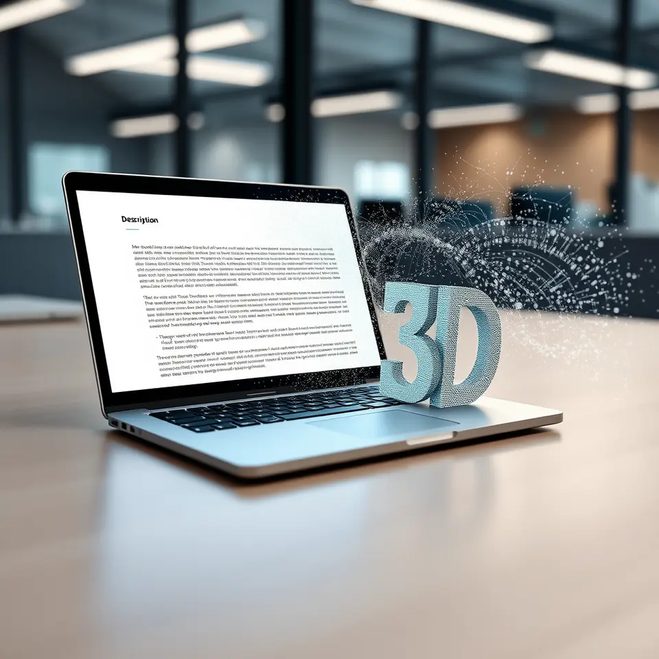 AI text to 3D tool generating printable model