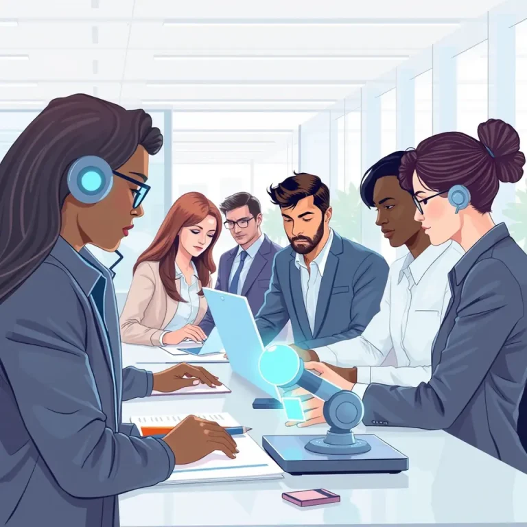 AI liberal arts workforce collaborating with automated tools