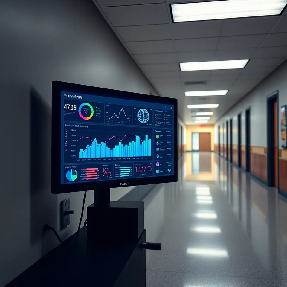 AI mental health monitoring system analyzing student data