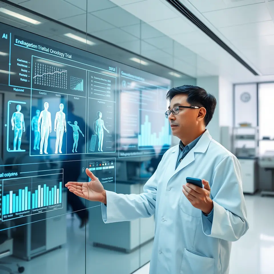 AI clinical trial design optimizing oncology research