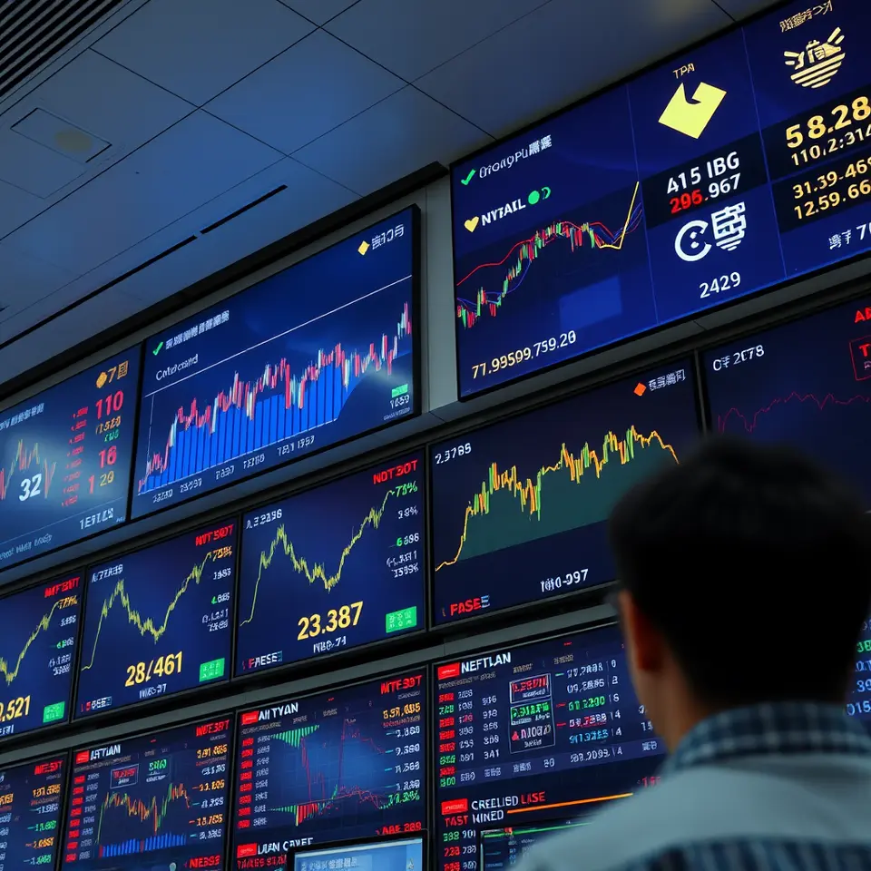 Graph showing AI disruption affecting Asian software stocks