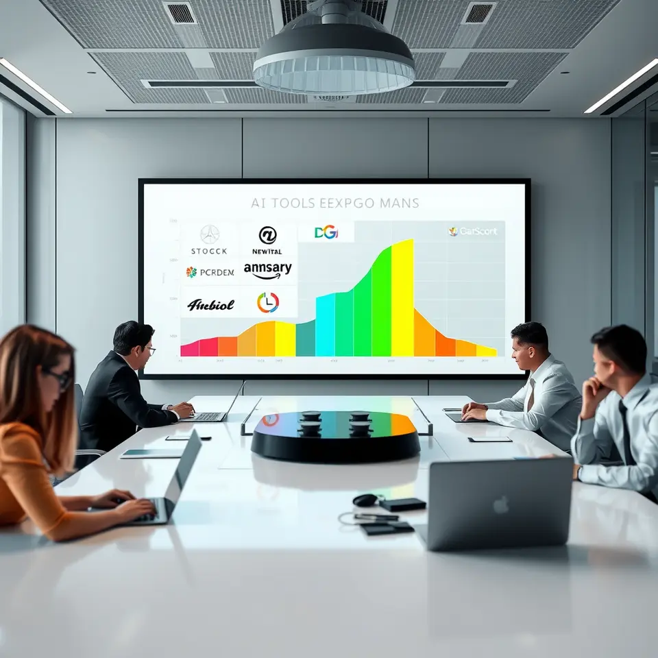 Chart showing AI tools exposure across software stocks