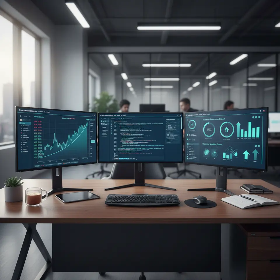 AI tools impact visualized on software stock chart