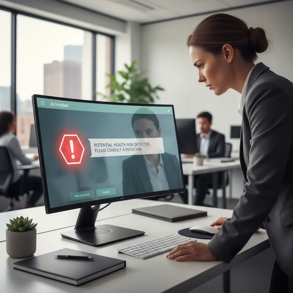 AI health chatbot accuracy warning for HR wellness