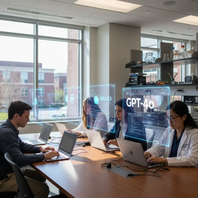 Clemson campus with students using OpenAI access expansion tools