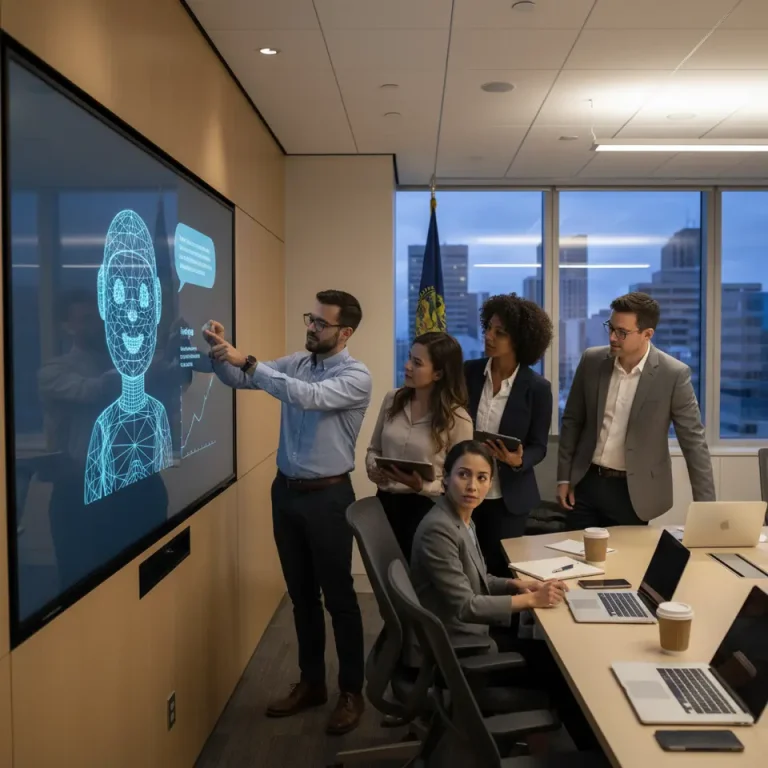 Illustration of AI chatbot regulation in Oregon