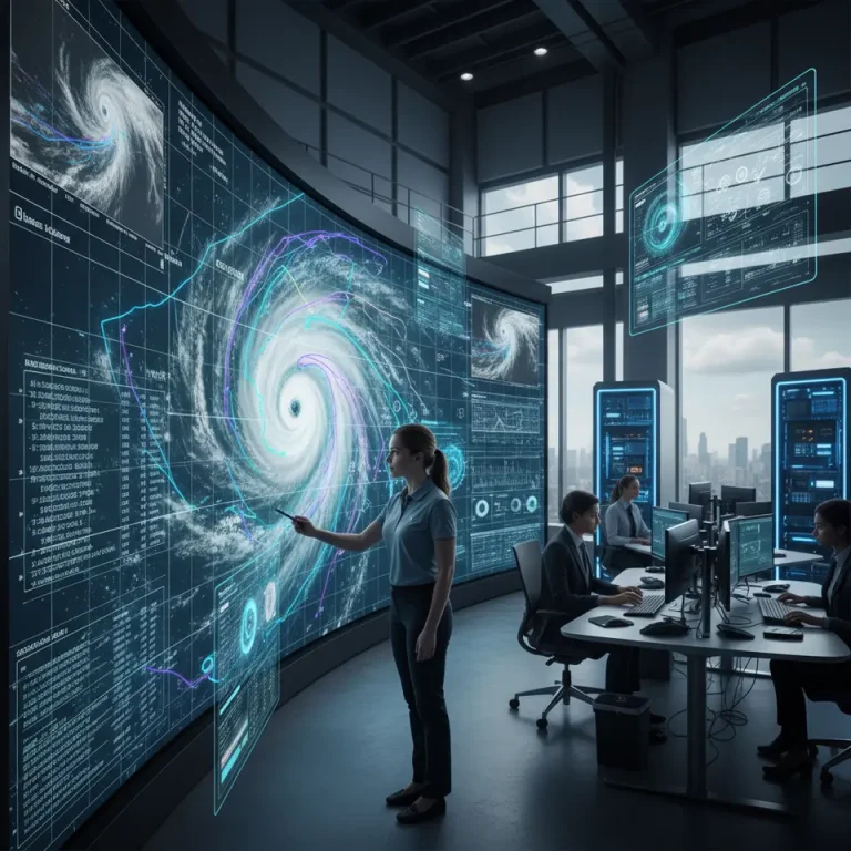 AI hurricane forecasting visualizing storm data