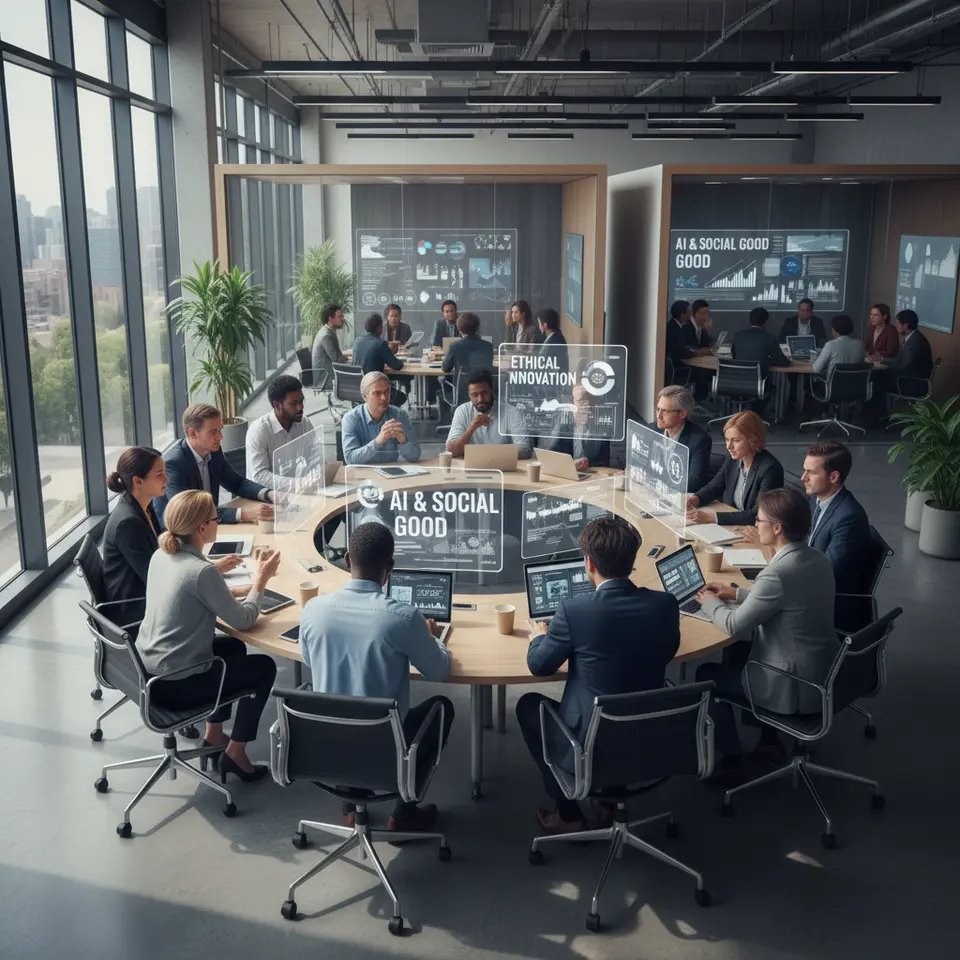 Rethinking AI for social good discussion at Columbia University