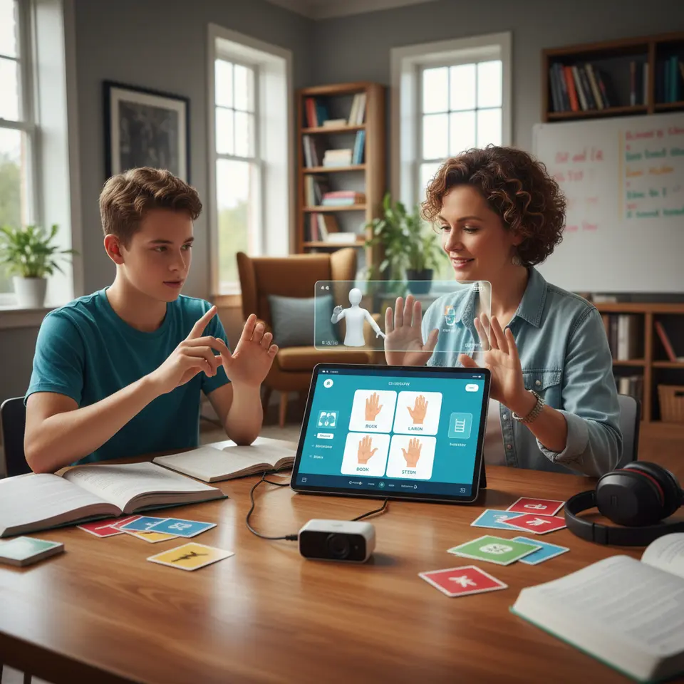 AI tool tutoring in ASL and English literacy