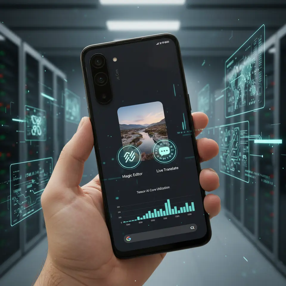 Google Pixel 10a showcasing AI tools and design