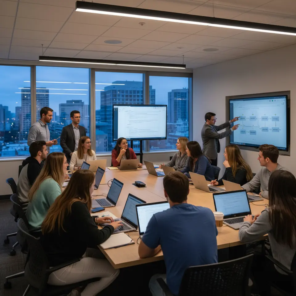 Students participating in AI tools workshop