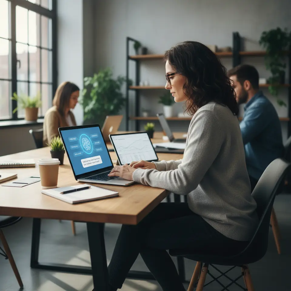 AI-powered virtual assistant enhancing business operations