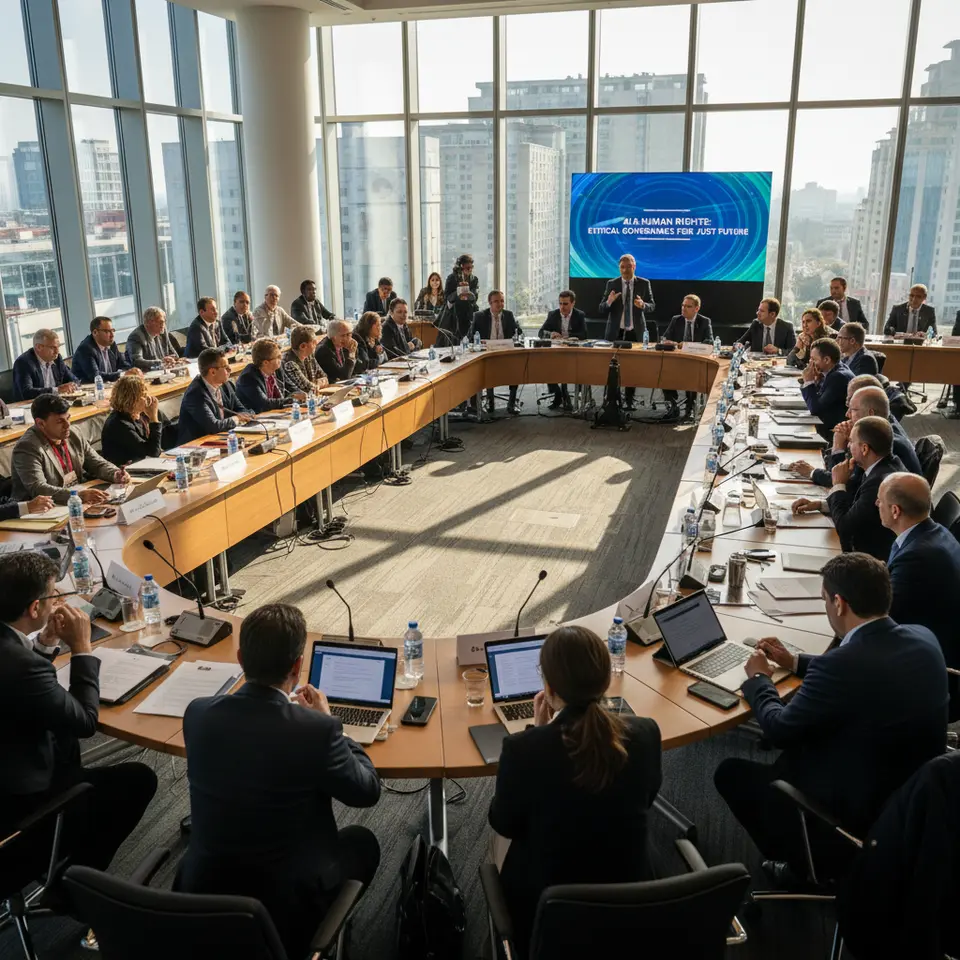 India AI Summit discussing human rights safeguards