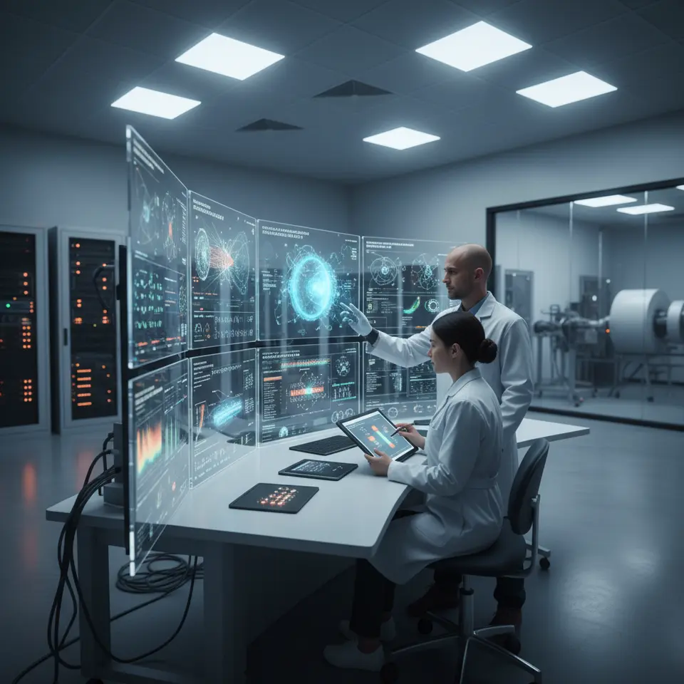 AI tools in nuclear fuel research showing advanced technology