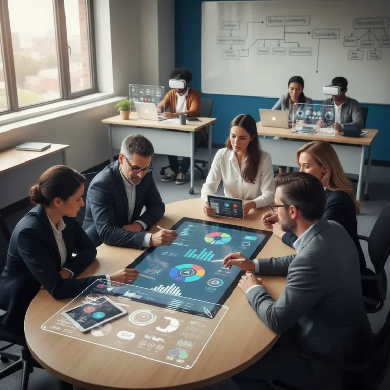 Business educators discussing AI integration