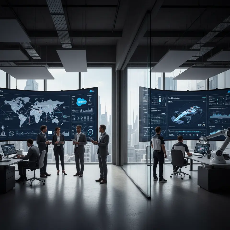 Salesforce AI integration in telecom and Formula 1 technologies