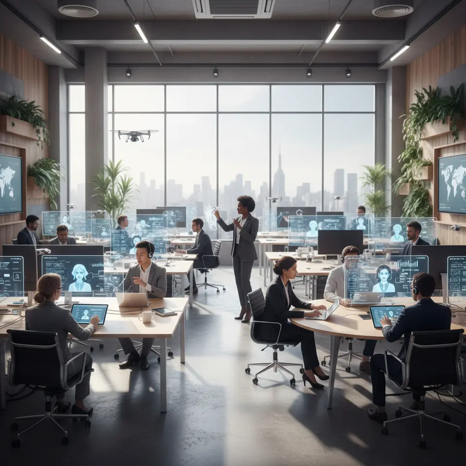 AI-powered virtual assistants working in business
